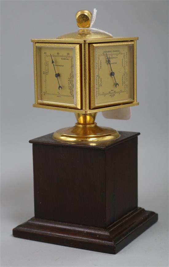 An Imhof gut metal four dial weather station